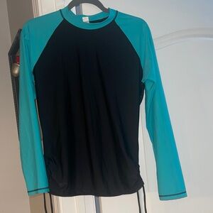 Black and Teal Long Sleeve Shirt